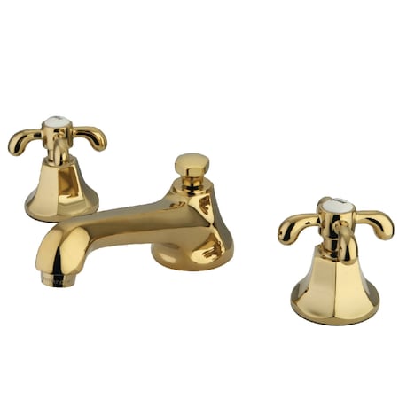 Kingston Brass KS4462TX 8" Widespread Bathroom Faucet, Polished Brass KS4462TX